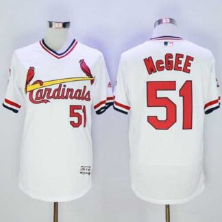 St.Louis Cardinals #51 Willie McGee White 2016 Flexbase Collection Cooperstown Stitched Baseball Jersey