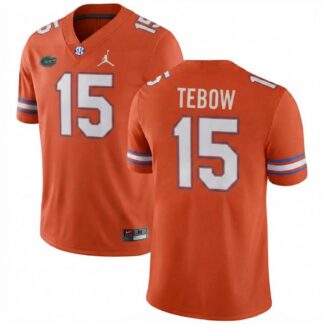 Tim Tebow Florida Gators Jordan Brand Orange Football Game Jersey