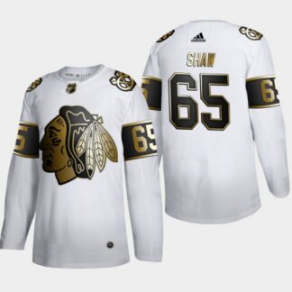 Chicago Blackhawks #65 Andrew Shaw Men’s Adidas White Golden Edition Limited Stitched NHL Jersey