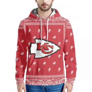Men's Kansas City Chiefs Red Pullover Hoodie DLNX
