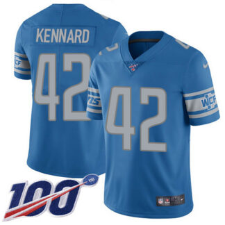 Nike Detroit Lions #42 Devon Kennard Light Blue Team Color Youth Stitched NFL 100th Season Vapor Untouchable Limite...