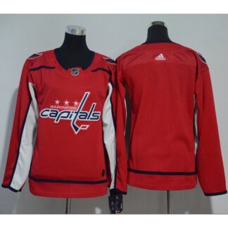 Adidas Washington Capitals Blank Red Home Authentic Women’s Stitched NHL Jersey