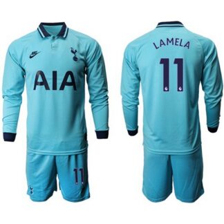 Tottenham Hotspur #11 Lamela Home Long Sleeves Soccer Club Jersey