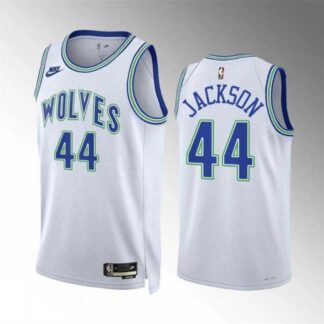 Men's Minnesota Timberwolves #44 Justin Jackson White 2023-24 Classic Edition Stitched Jersey Dzhi