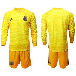 Mexico #1 Corona Grey Long Sleeves Goalkeeper Soccer Country Jersey