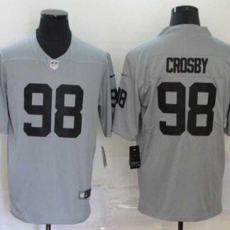 Nike Raiders 98 Maxx Crosby Gray Inverted Legend Limited Jersey
