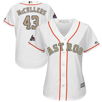 Houston Astros #43 Lance McCullers White 2018 Gold Program Cool Base Women’s Stitched MLB Jersey