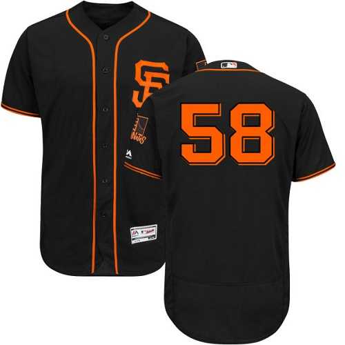 San Francisco Giants #58 Gordon Beckham Black Flexbase Stitched Jersey DingZhi