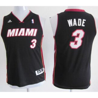 Kids Miami Heat 3 Dwyane Wade Black Revolution 30 Swingman Jerseys Cheap