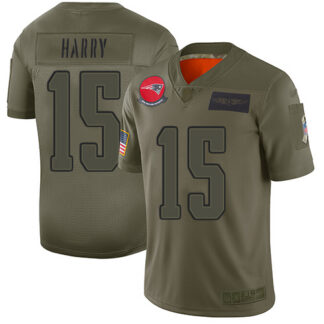 Nike New England Patriots #15 N’Keal Harry Camo Men’s Stitched NFL Limited 2019 Salute To Service Jersey