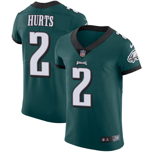 Nike Philadelphia Eagles #2 Jalen Hurts Green Team Color Men’s Stitched NFL Vapor Untouchable Elite Jersey