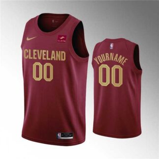 Men & Youth Customized Cleveland Cavaliers Active Player Wine Icon Edition Stitched Jersey
