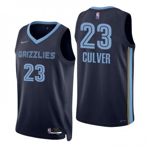 Nike Memphis Grizzlies #23 Jarrett Culver Navy Men’s 2021-22 NBA 75th Anniversary Diamond Swingman Jersey – Icon Ed...