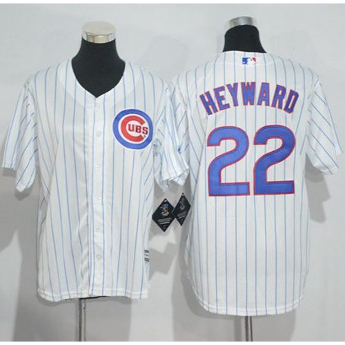 Chicago Cubs #22 Jason Heyward White(Blue Strip) Cool Base Stitched Youth MLB Jersey