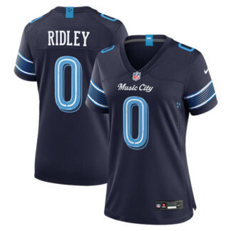 Women's Tennessee Titans #0 Calvin Ridley Navy 2026 Rivalries Collection Game Jersey