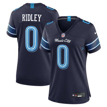 Women's Tennessee Titans #0 Calvin Ridley Navy 2026 Rivalries Collection Game Jersey