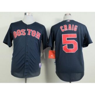 Men's Boston Red Sox #5 Allen Craig Dark Blue Cool Base Stitched MLB Jersey