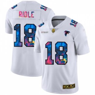 Atlanta Atlanta Falcons #18 Calvin Ridley Men’s White Nike Multi-Color 2020 NFL Crucial Catch Limited NFL Jersey