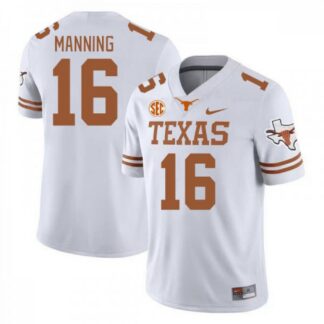 Arch Manning Texas Longhorns State Map Patch Nike Orange Football Game Jersey