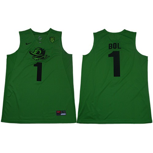 Ducks #1 Bol Bol Apple Green Limited Stitched NCAA Jersey