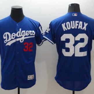 Los Angeles Dodgers #32 Sandy Koufax Blue 2016 Flexbase Collection Stitched Jersey