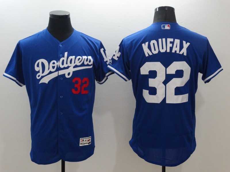 Los Angeles Dodgers #32 Sandy Koufax Blue 2016 Flexbase Collection Stitched Jersey