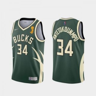 Men's Milwaukee Bucks #34 Giannis Antetokounmpo Green Stitched Jersey Q9LO