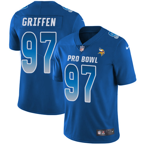 Nike Minnesota Vikings #97 Everson Griffen Royal Youth Stitched NFL Limited NFC 2018 Pro Bowl Jersey