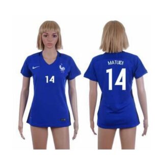 Women’s France #14 Matuidi Home Soccer Country Jersey