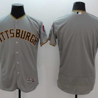 Pittsburgh Pirates Customized Men's Gray Flexbase Collection Stitched Baseball Jersey