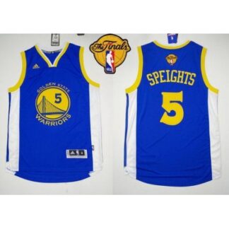 Revolution 30 Warriors #5 Marreese Speights Blue The Finals Patch Stitched NBA Jersey