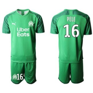 Marseille #16 Pele Green Goalkeeper Soccer Club Jersey