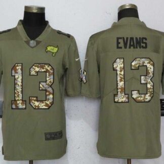 Nike Buccaneers 13 Mike Evans Olive Camo Salute To Service Limited Jersey