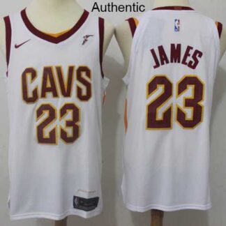 Men’s Nike Cleveland Cavaliers #23 LeBron James White NBA Authentic Association Edition Jersey