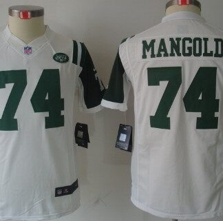 Youth Nike Limited New York Jets #74 Nick Mangold White Jerseys
