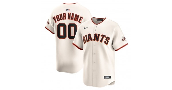 San Francisco Giants Nike Home Limited Custom Roster Jersey - Cream - Image 2