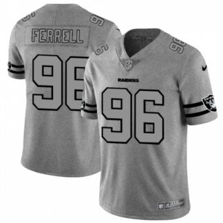 Las Vegas Raiders #96 Clelin Ferrell Men’s Nike Gray Gridiron II Vapor Untouchable Limited NFL Jersey