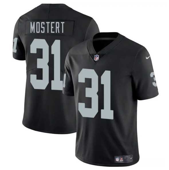 Men & Women & Youth Las Vegas Raiders #31 Raheem Mostert Black 2025 Vapor Stitched Jersey
