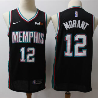 Grizzlies 12 Ja Morant Black Nike Swingman Jersey