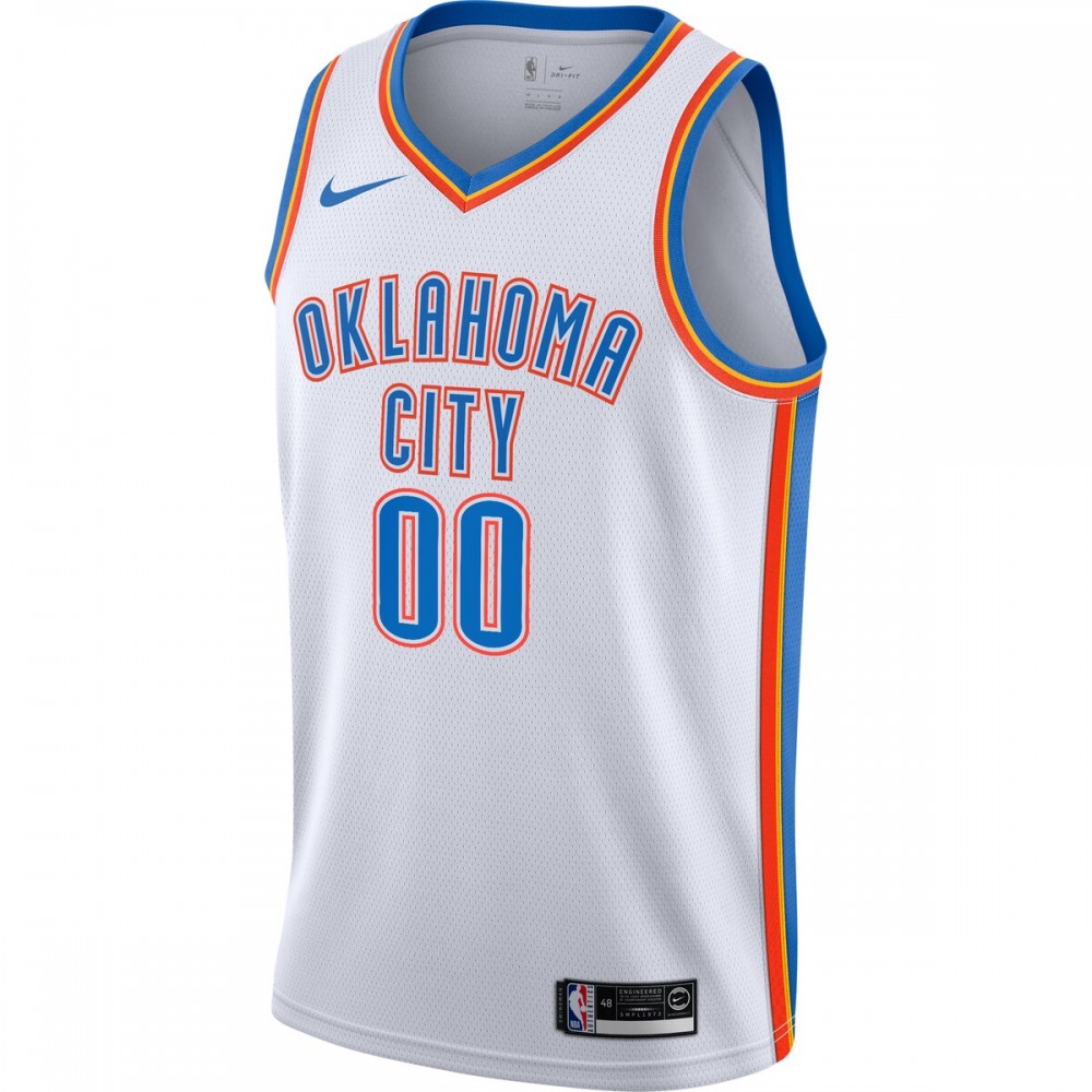 Oklahoma City Thunder Nike 2020/21 Swingman Custom Jersey - Association Edition - White - Image 2