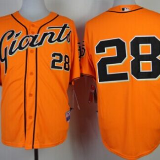 San Francisco Giants #28 Buster Posey Orange Jersey