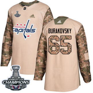 Adidas Washington Capitals #65 Andre Burakovsky Camo Authentic 2017 Veterans Day Stanley Cup Final Champions Stitch...