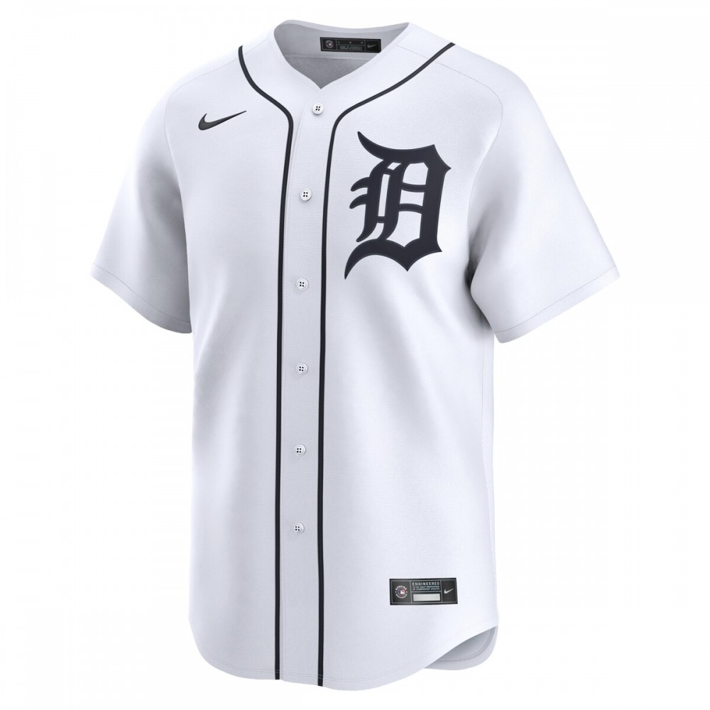 Casey Mize Detroit Tigers Nike Home Limited Player Jersey - White - Image 2