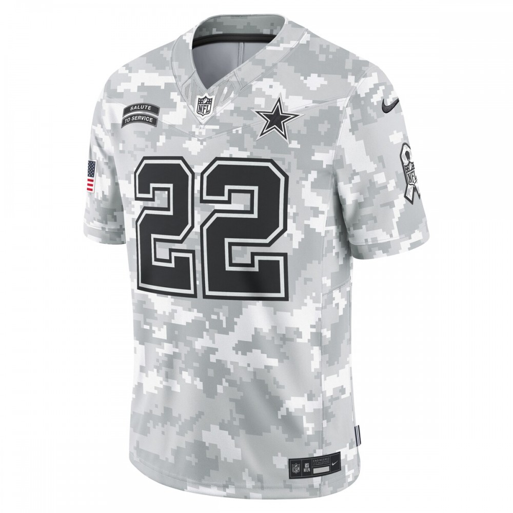 Emmitt Smith Dallas Cowboys Nike 2024 Salute to Service Retired Player Limited Jersey - Arctic Camo - Image 2
