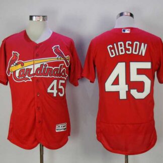 St. Louis Cardinals #45 Bob Gibson Red Flexbase Collection Stitched Jersey