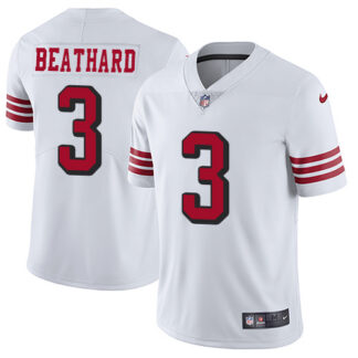Nike San Francisco 49ers #3 C.J. Beathard White Rush Men’s Stitched NFL Vapor Untouchable Limited Jersey