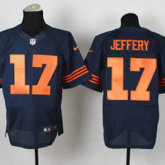 Nike Chicago Bears #17 Alshon Jeffery Blue With Orange Elite Jersey