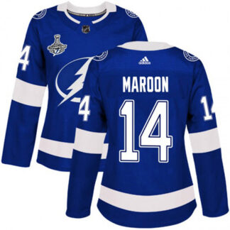 Adidas Tampa Bay Lightning #14 Pat Maroon Blue Home Authentic Women’s 2020 Stanley Cup Champions Stitched NHL Jersey