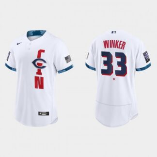 Cincinnati Cincinnati Reds #33 Jesse Winker 2021 Mlb All Star Game Authentic White Jersey Men’s