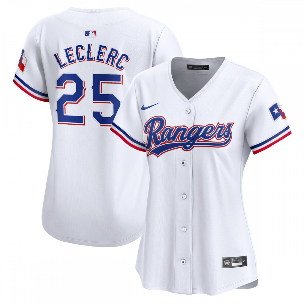 José Leclerc Texas Rangers Nike Women's Home Limited Player Jersey - White